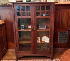 Original L.& J.G. Stickley China Cabinet. Signed.